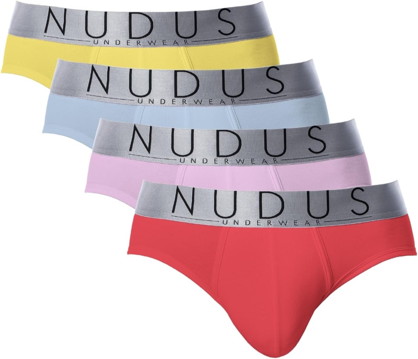 NUDUS Men's Cotton Underwear Pack of 4 - Briefs & Trunks