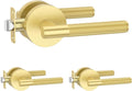 Brushed Gold Passage Door Handles for Hall and Office Areas