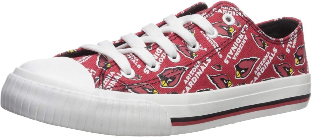 FOCO Women's NFL Team Logo Glitter Low Top Sneakers for Fans