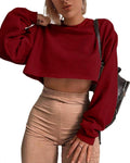 Artfish Women's Crewneck Crop Sweatshirt - Casual, Comfortable Fit