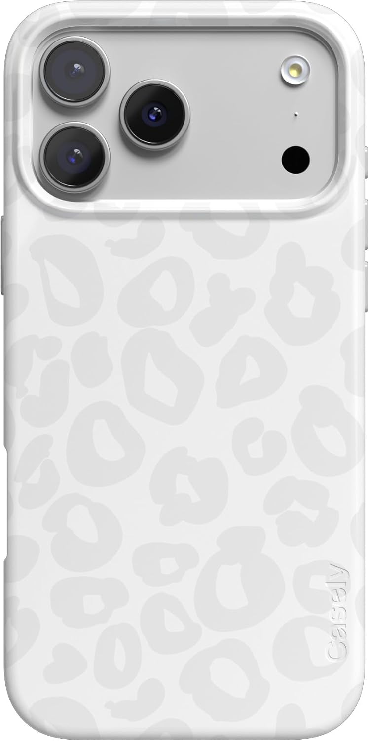 Casely iPhone 17 Pro Case | Into The Wild | White Snow Leopard