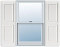 Exterior Solutions Standard Raised Panel Vinyl Shutters, Paintable