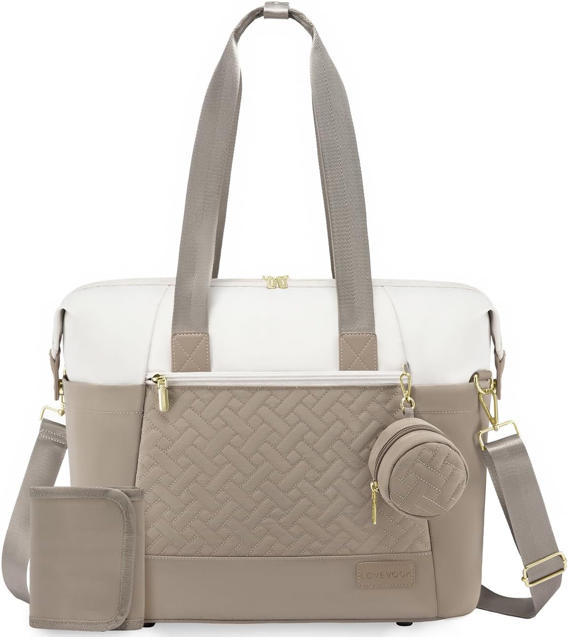 LOVEVOOK Diaper Bag Tote: Large Waterproof Travel Baby Bag