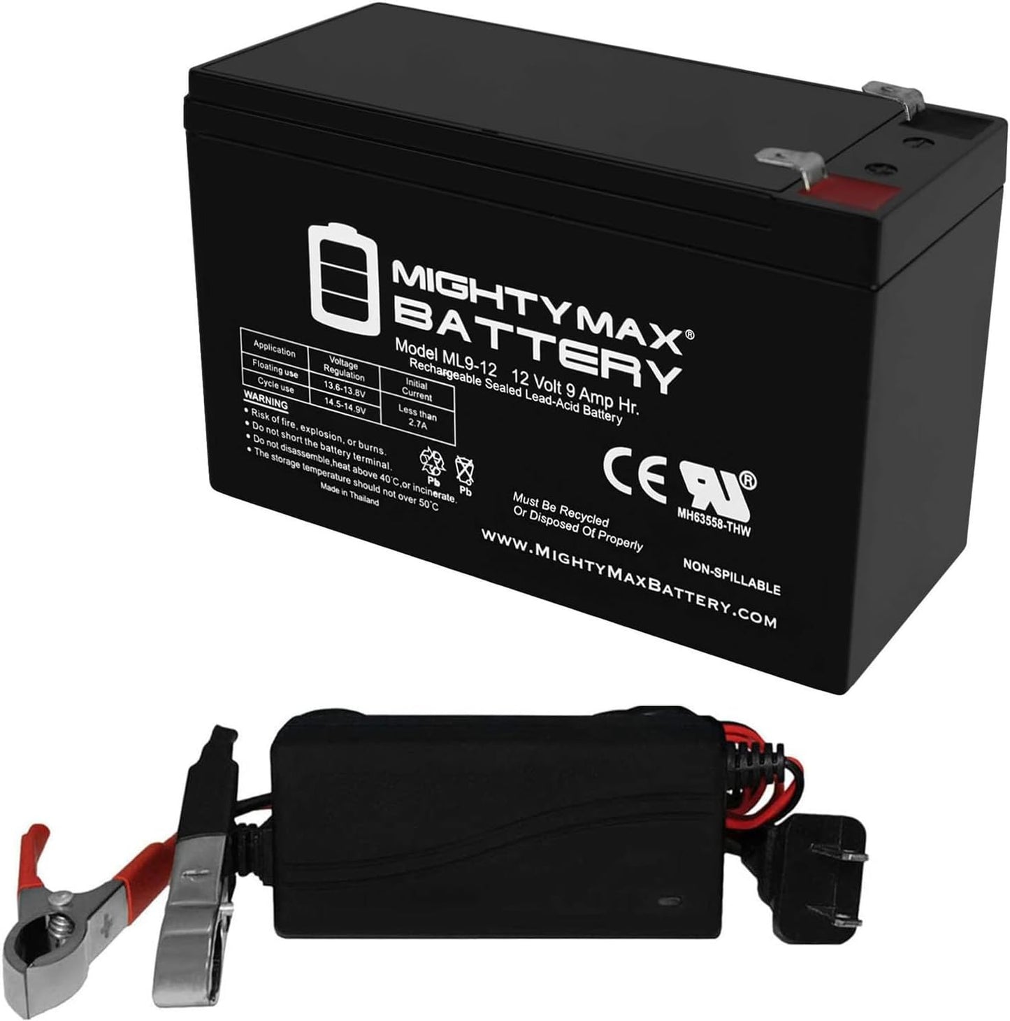 Mighty Max Battery 12V 9AH SLA Battery for Fishfinder GPS Use