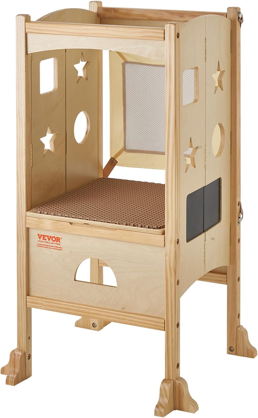VEVOR Folding Step Stool for Toddlers - Adjustable Learning Tower
