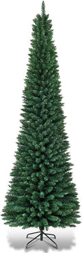 Artificial Pencil Christmas Tree 7FT - Slim Hinged Pine for Small