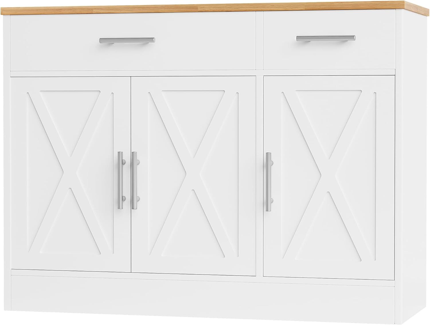 Shintenchi Modern Farmhouse Sideboard Buffet Cabinet with Storage
