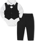 Baby Boy Clothes Suits Infant Gentleman 4Pcs Formal Cotton Set