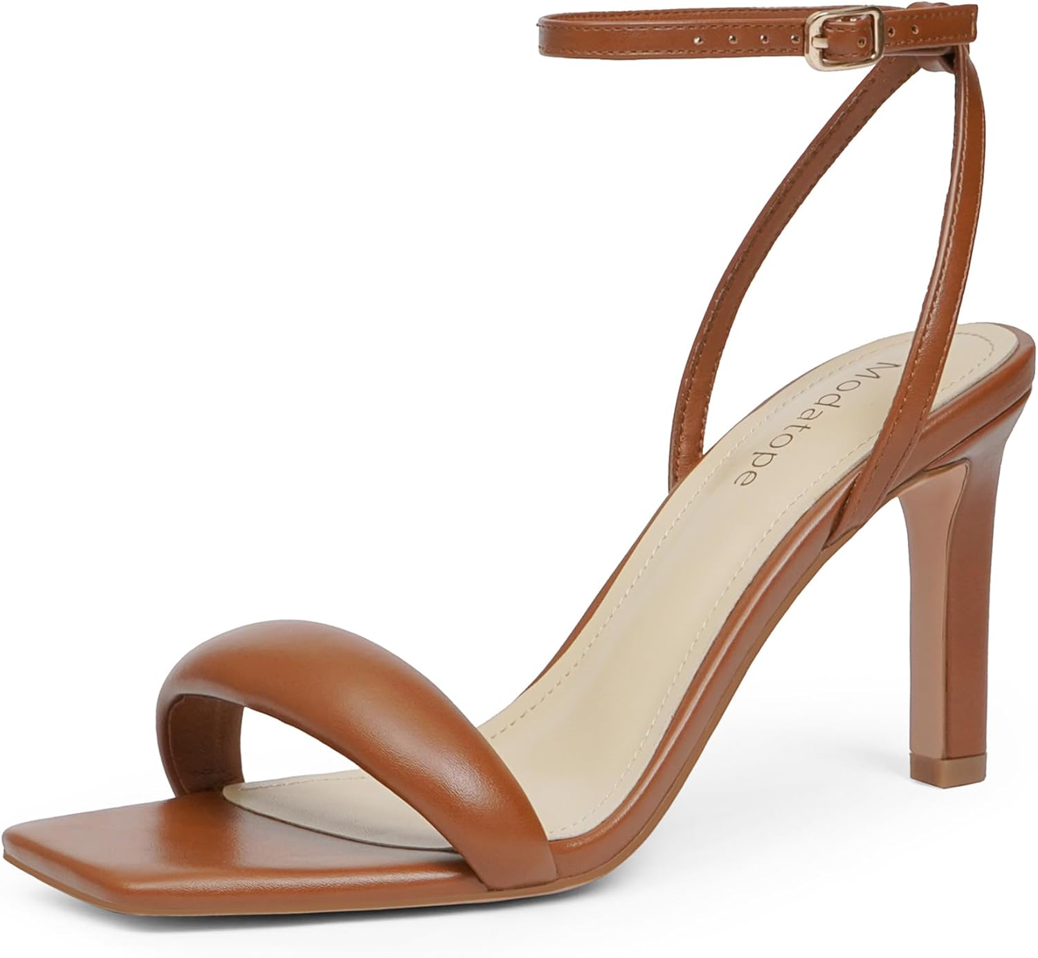 Modatope Womens Heels Square Open Toe Strappy High Heels