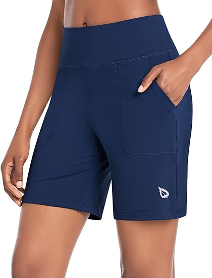 BALEAF Bermuda Shorts for Women High Waisted Athletic Running