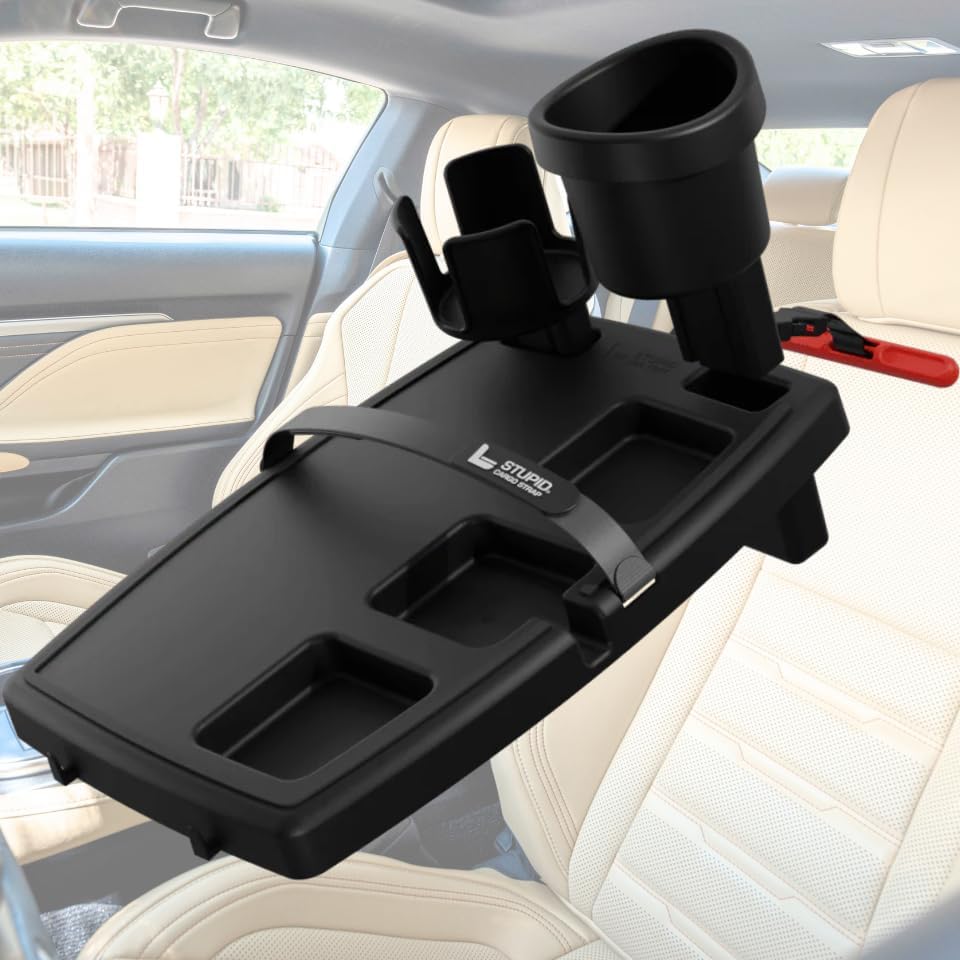 Versatile Car Tray Bundle for Food, Drinks, and Work Needs