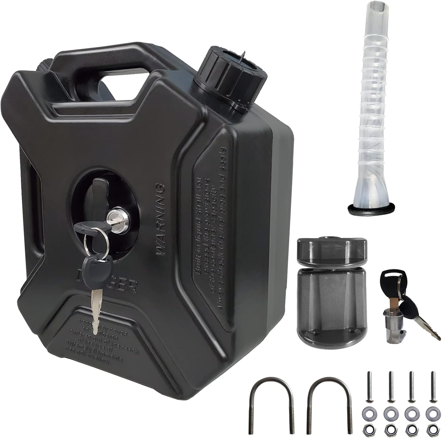 Motorcycle Gas Can 5L 1.3 Gallon with Mount for UTVs and More