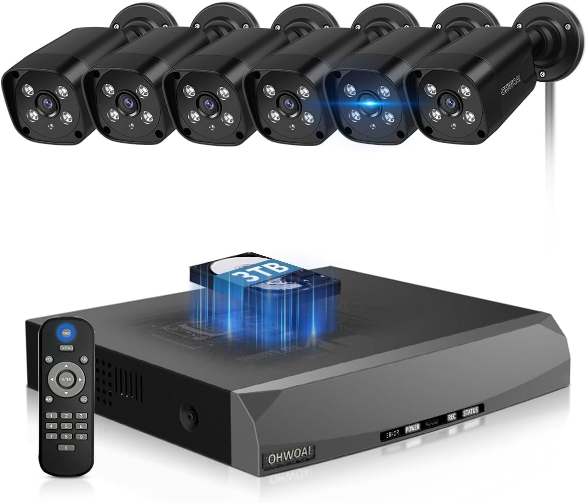 130 Wide Angle Outdoor Wired Security Camera System with 8.0MP