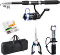 Fishing Rod 6.9ft Telescopic Rod and Reel Combo - Travel Ready