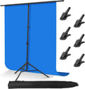 8.5x6.5ft T-Shaped Backdrop Stand Kit - Portable Adjustable Background