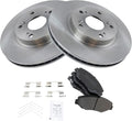 Front Brake Pad and Rotor Kit for 2002-2004 Honda CR-V - Semi-Metallic