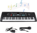 MIZAYI 61-Key Digital Piano: Built-In Speaker, Mic, Stand