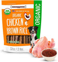 Organic Chicken & Brown Rice Dog Treats - Soft Training Strips