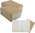 48 Pack Kraft Paper Lined Notebooks A6 Size - Portable Pocket Journals