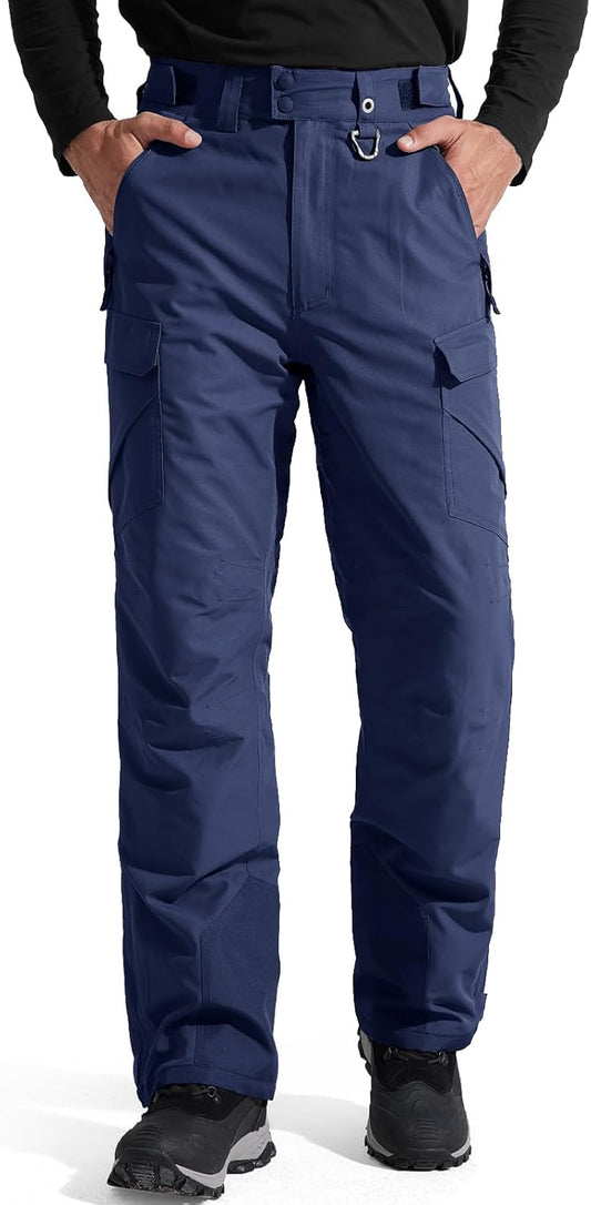 FREE SOLDIER Men's Waterproof Insulated Snow Ski Pants for Winter