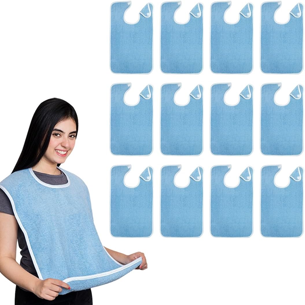 Avalon Towels Adult Bibs for Women - 100% Cotton Terry Cloth