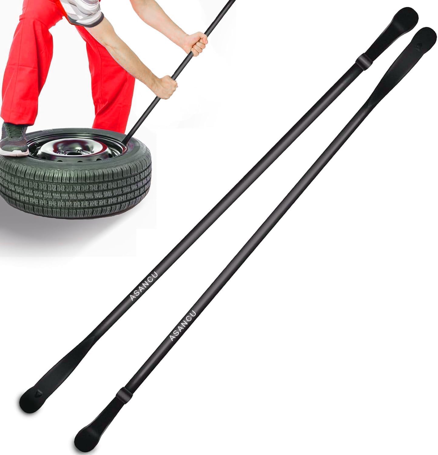 38in Heavy Duty Tire Iron Set for Efficient Tire Changing