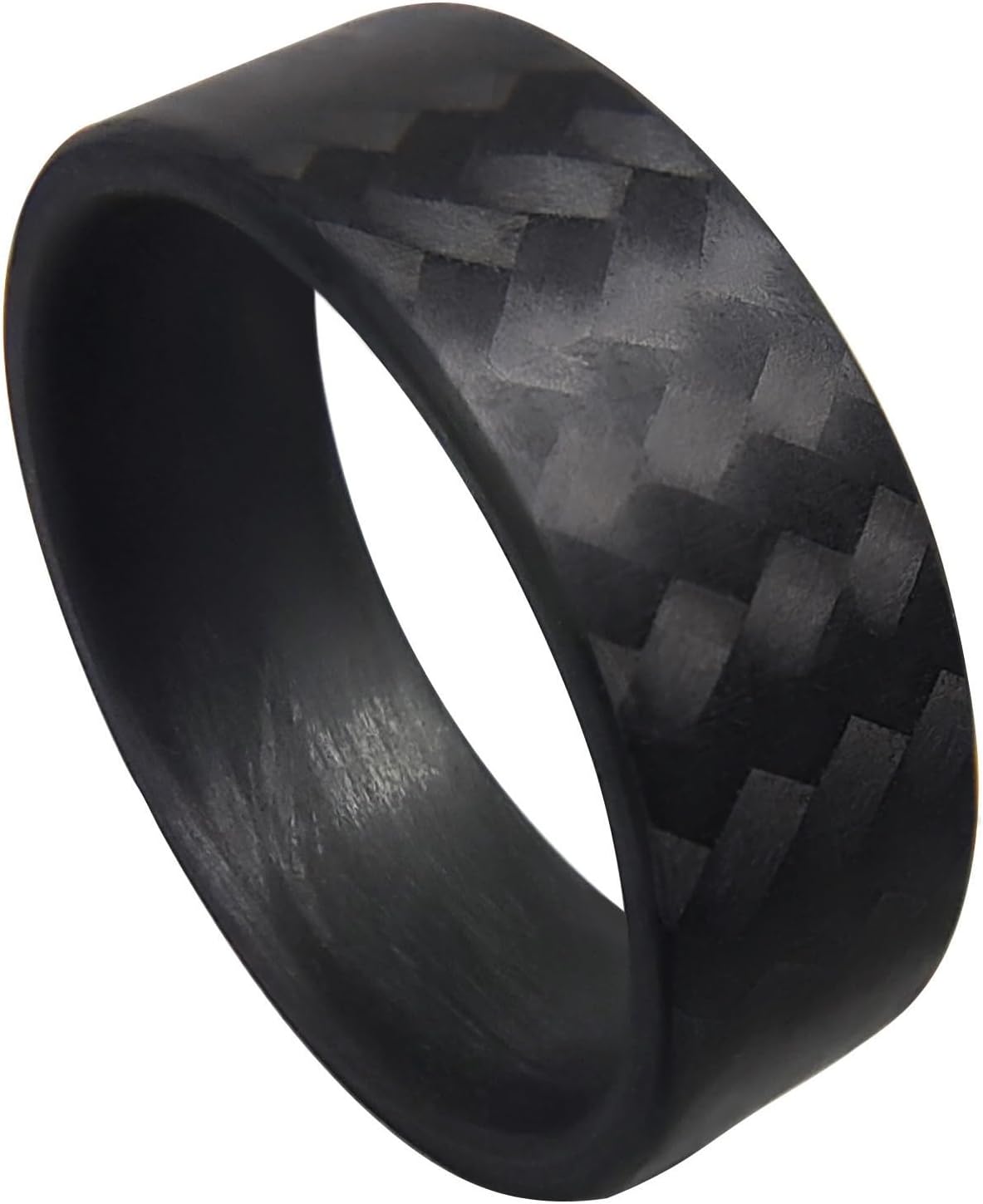 Carbon Fiber Twill Mens Wedding Ring - Durable and Stylish