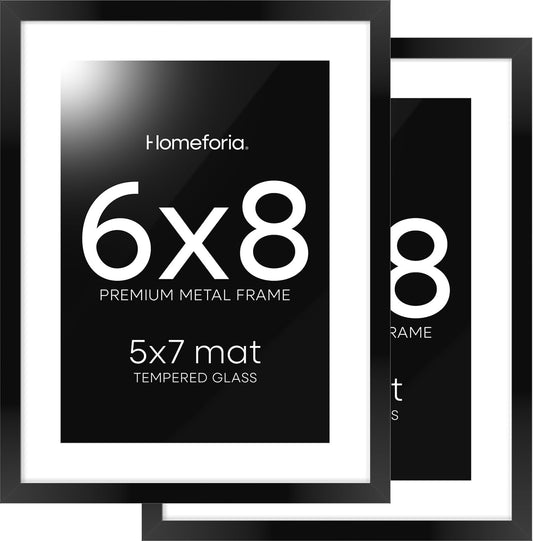 High End 6x8 Picture Frame Set of 2 for Modern Decor