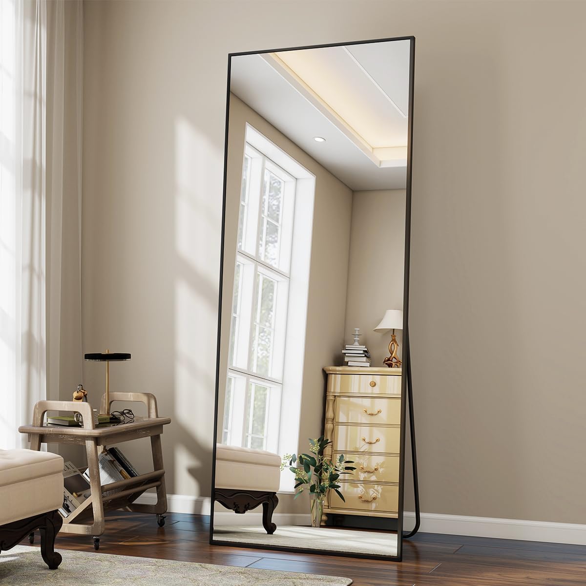 68 in Full Length Mirror with Stand for Bedroom and Living Room