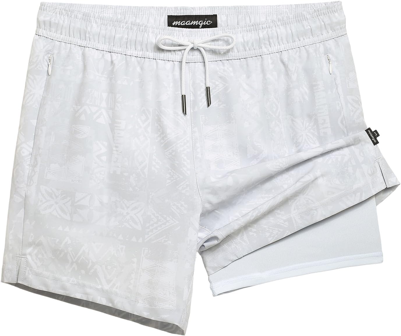 maamgic Mens Swim Trunks with Compression Liner for Comfort