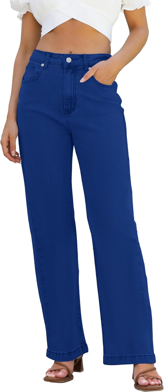 Womens High Waisted Straight Leg Jeans for Trendy Style 2025