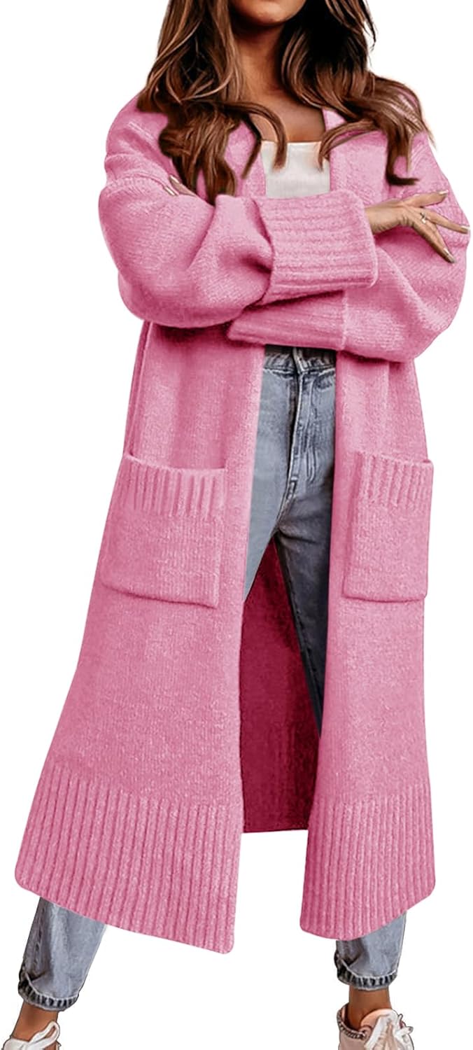 Danedvi Cardigan Sweaters for Women - Cozy Open Front Duster