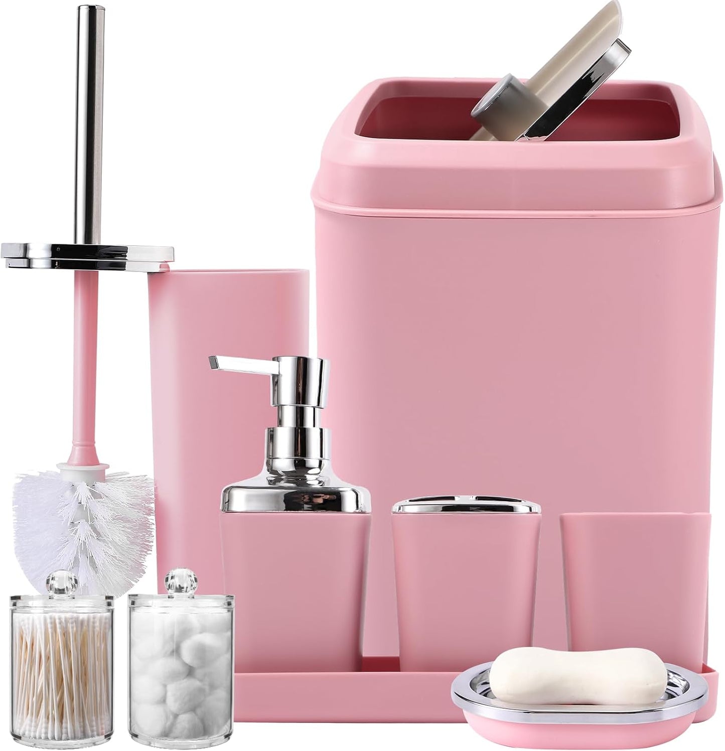Complete Pink Bathroom Accessories Set for Stylish Spaces