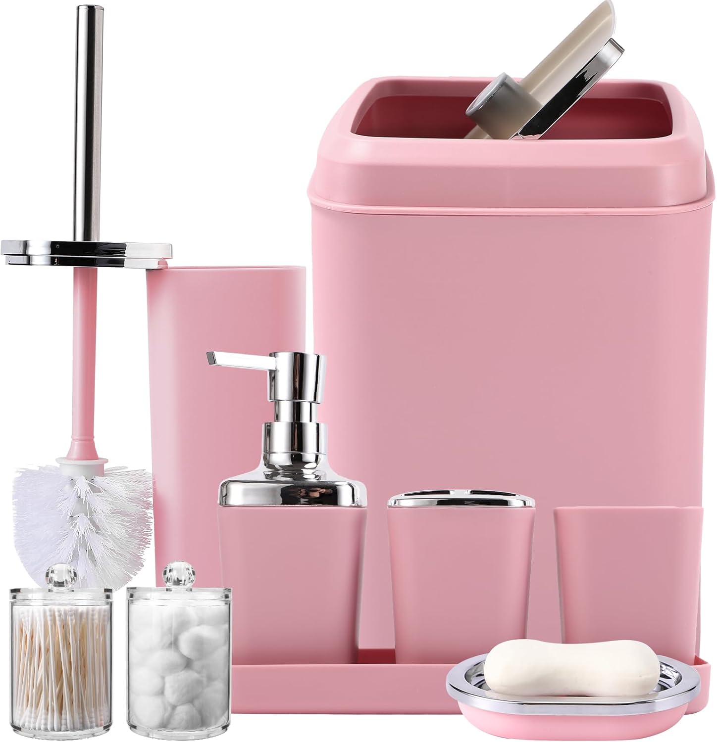 Complete Pink Bathroom Accessories Set for Stylish Spaces