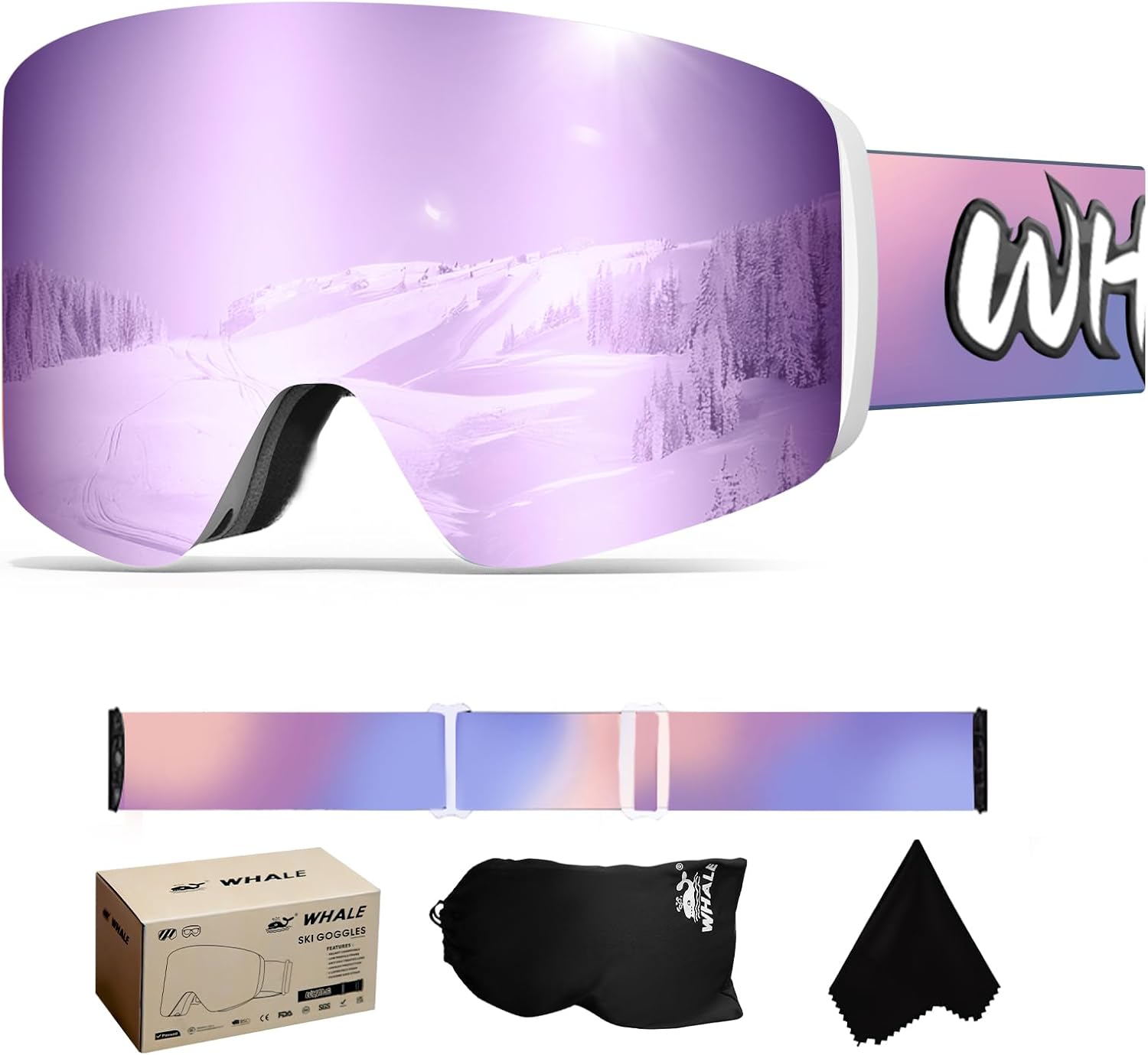 Polarized UV400 Anti-fog Ski Goggles for Adults & Teens