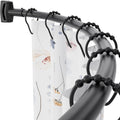 Adjustable 50-85 in Curved Shower Rod Extra Wide - More Shower Space