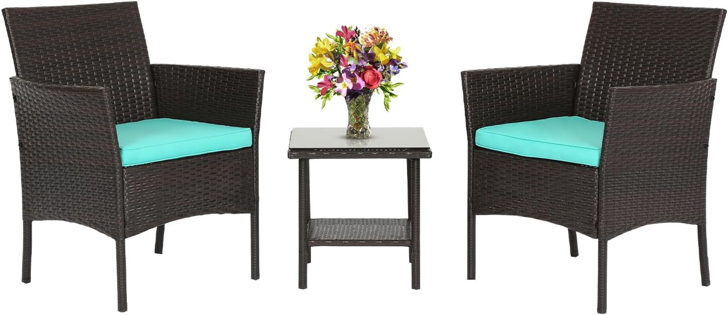 FDW 3 Piece Outdoor Furniture Set for Stylish Patio Relaxation