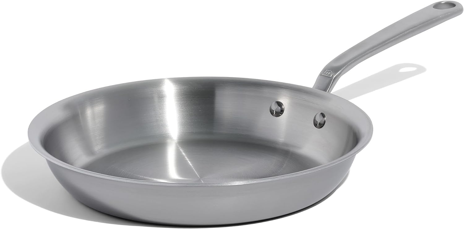 Professional 10 Stainless Steel Frying Pan - Italian Craftsmanship