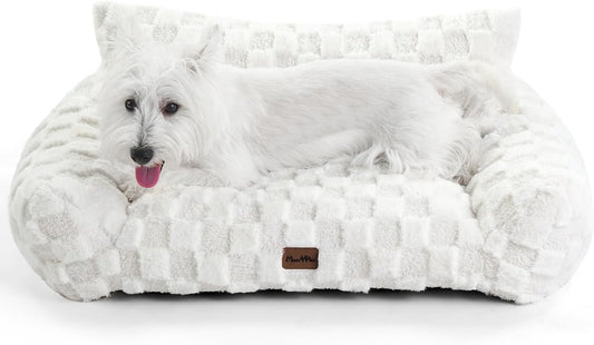 Cozy Faux Fur Cat and Dog Indoor Couch Bed for Pets