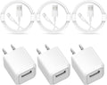 iPhone Charger 3 Pack USB Wall Charger Cube Block Adapter with 6ft