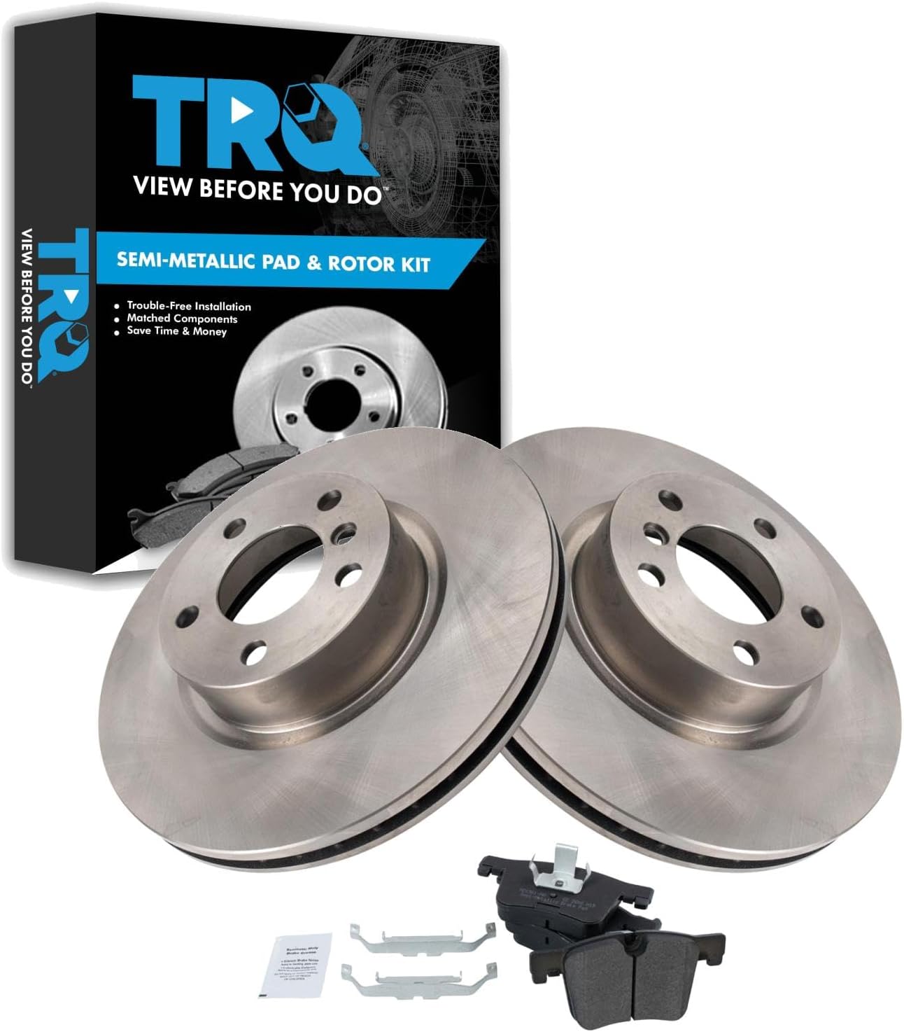 TRQ Front Brake Pad & Rotor Kit for BMW X3 and X4 Models