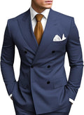 Double Breasted Suit Men Slim Fit Blazer Pants Set - Sharp Fit