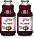 Pure Cranberry Juice 32 oz Pack of 2 - Cold Pressed, Unsweetened