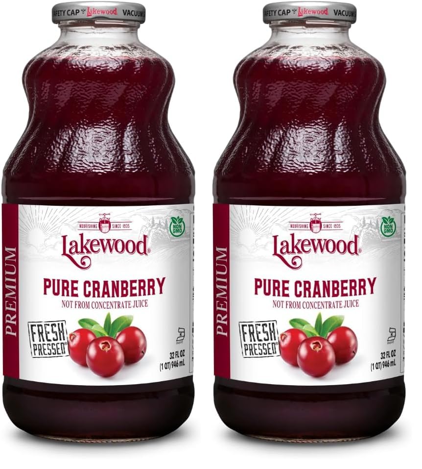 Pure Cranberry Juice by Lakewood - 100% Cold Pressed Quality