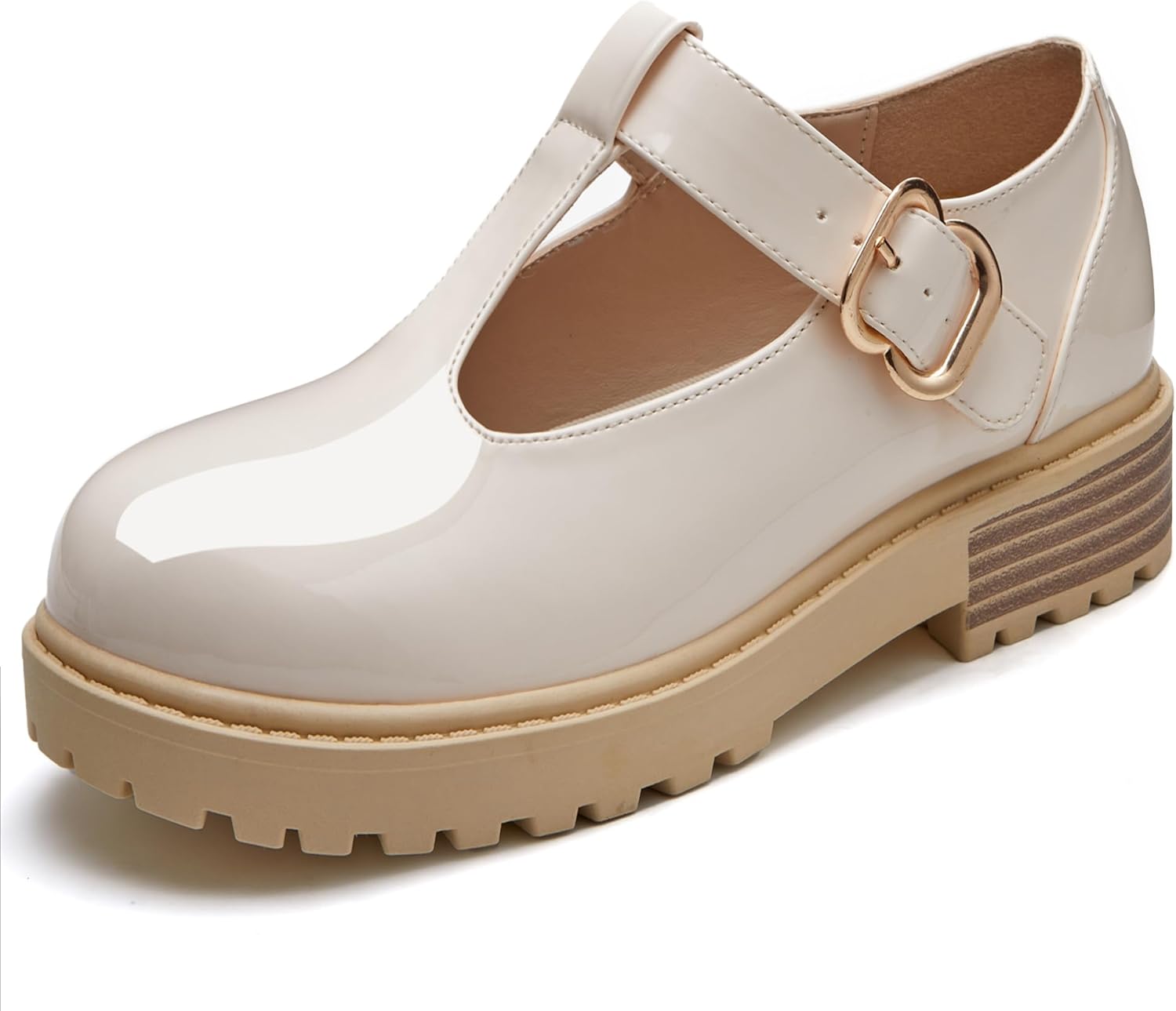 Coutgo Girls Mary Jane Dress Shoes for School Uniforms and Play