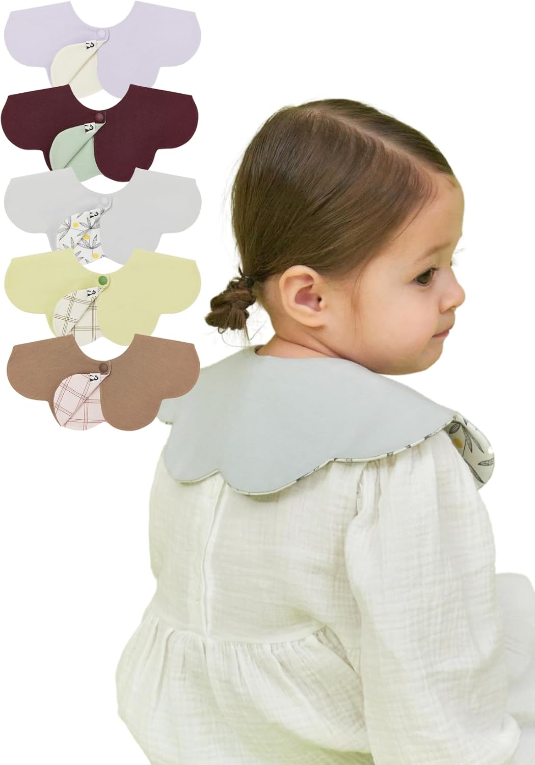 Konny Baby Bibs Set for Boys Girls - Soft Absorbent Bandana
