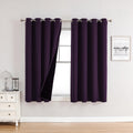 Royal Purple Blackout Curtains 2-Panel Set - Total Light Block