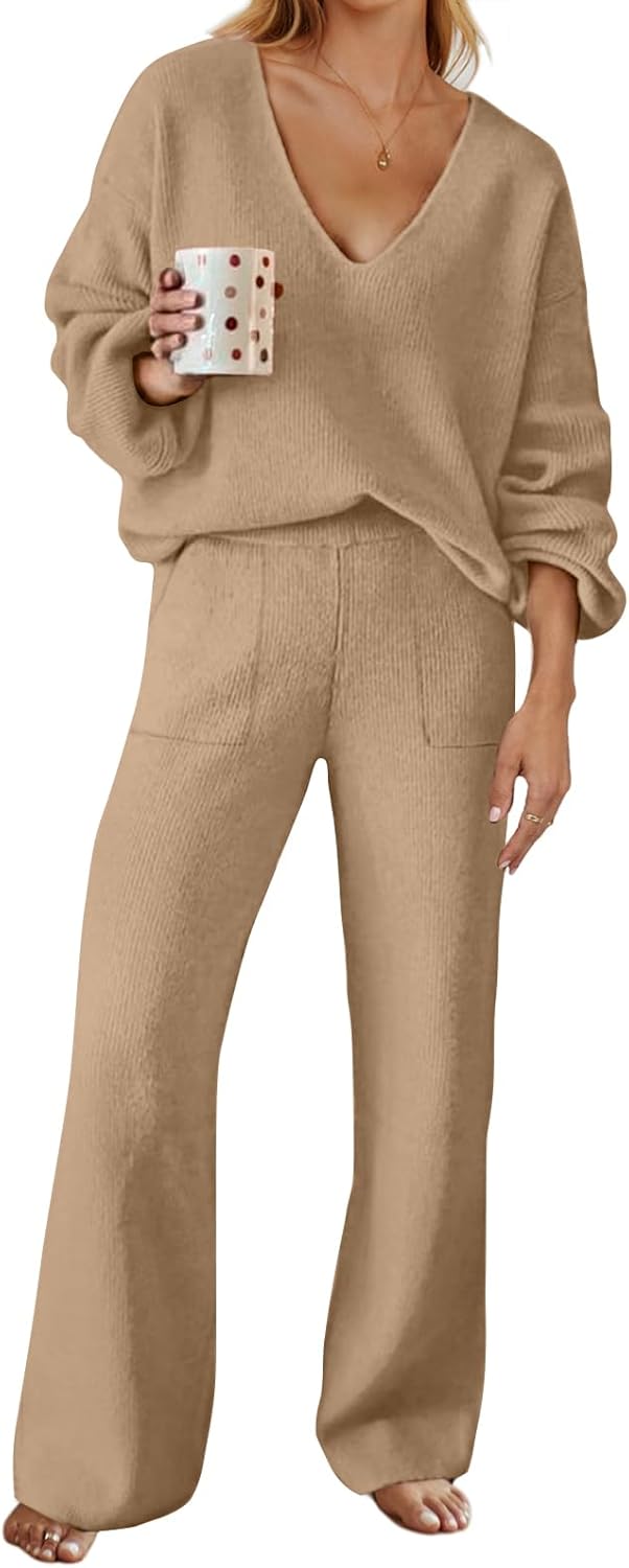 MEROKEETY Women's 2 Piece Outfits Lounge Sets for Cozy Days