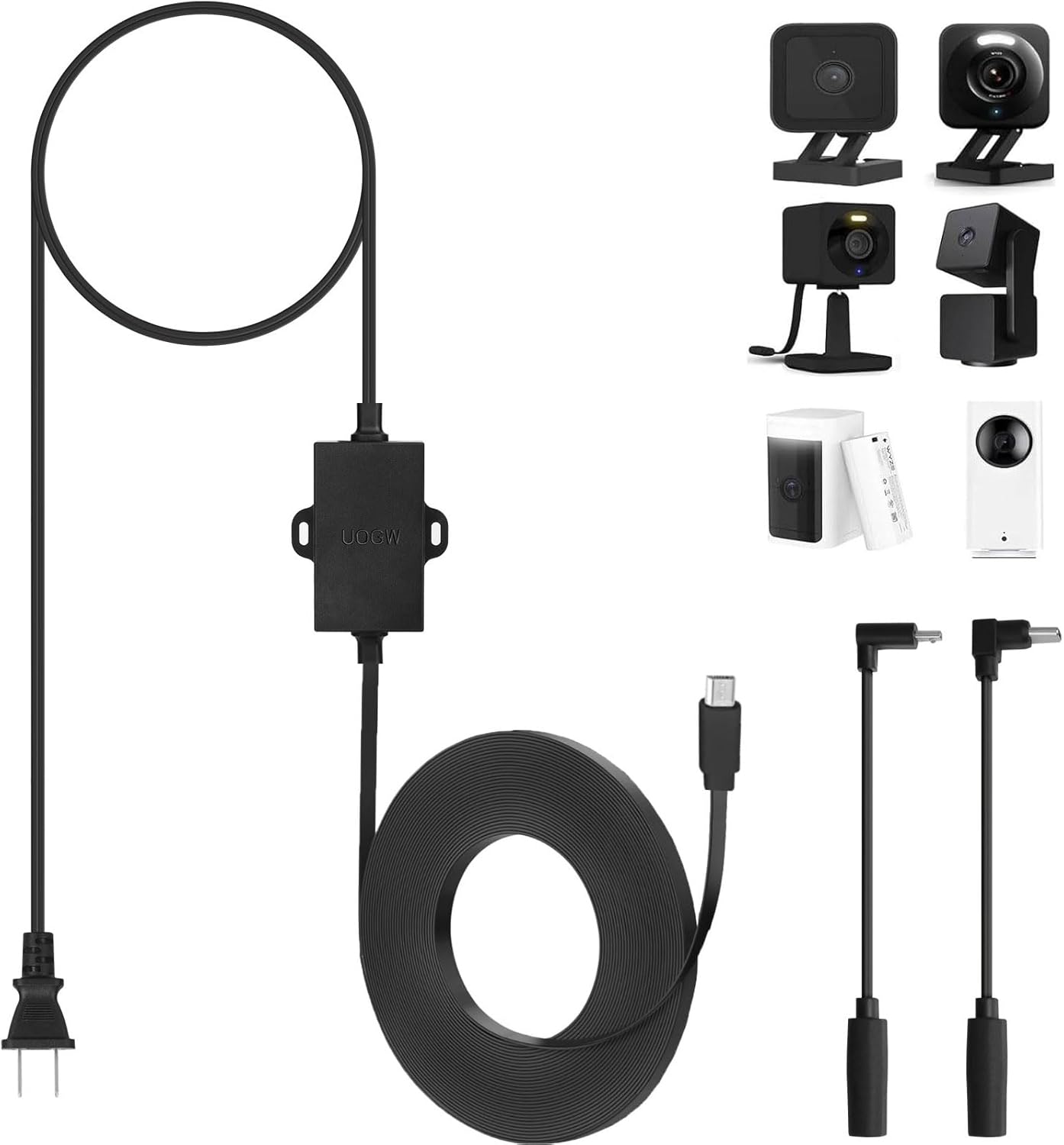 Waterproof 50Ft Wyze Cam Power Cable - Black