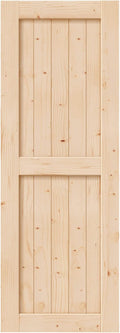 EaseLife 32in x 84in Sliding Barn Wood Door - Solid Spruce Panel
